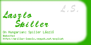 laszlo spiller business card
